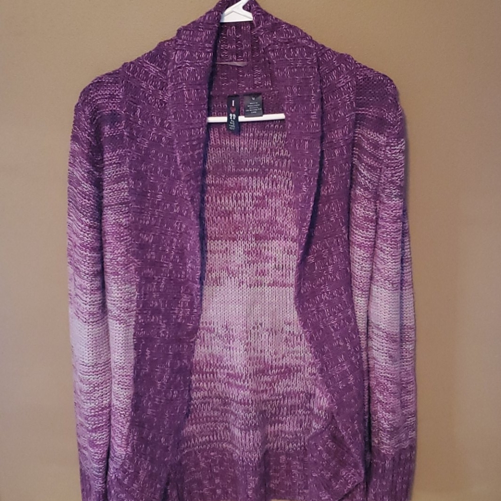 Purple Heathered Cardigan
